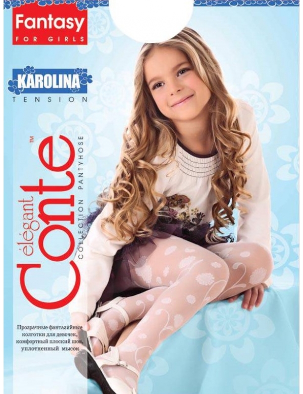 Kinderfantasie panty met bloemen Conte Karolina 